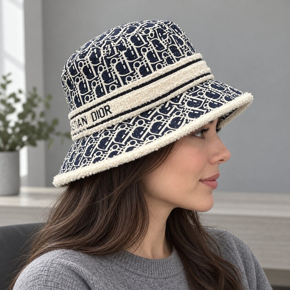 Dior Jacquard Logo Band Bucket Hat - Picture 3 of 6